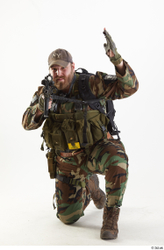 Whole Body Weapons-Rifle Man Pose with machine rifle White Army Athletic Bearded Studio photo references